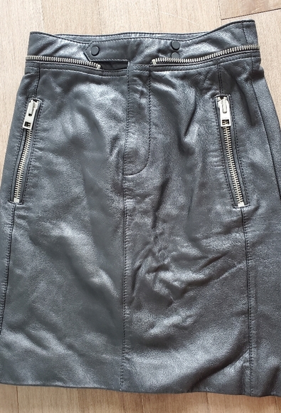 ALL SAINTS LEATHER SKIRT - Picture 1 of 3